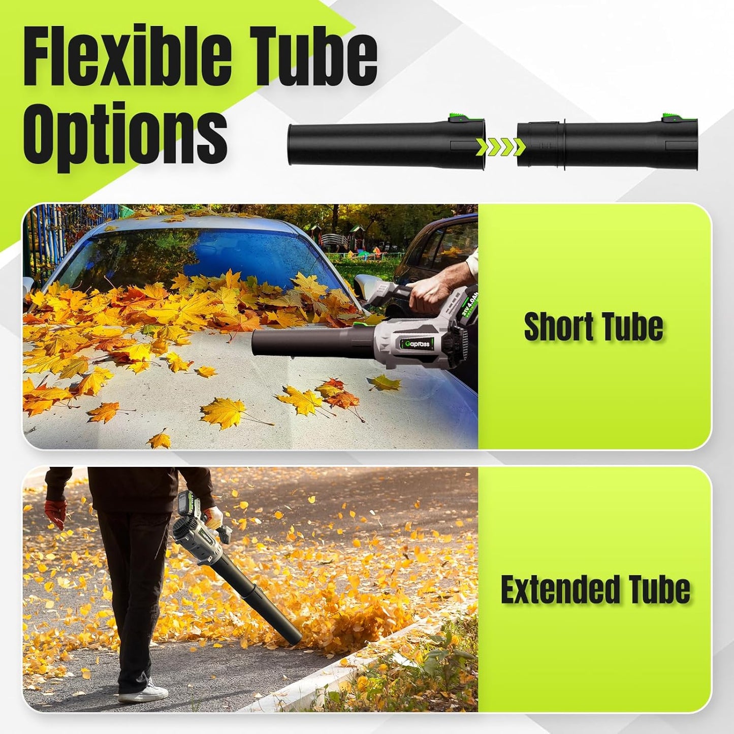 Leaf Blower Cordless, 2 x 4.0Ah with Battery and Charger, 5 Speed & Turbo Mode 650CFM 180MPH Blowers for Lawn Care, Lightweight Electric Leaf Blowers for Lawn and Yard Care, Blowing Leaves Snow