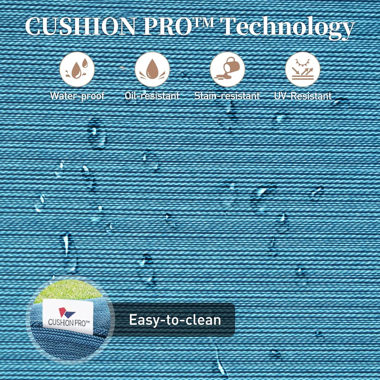 Metal Outdoor Swivel Patio Chairs Set of 2 with 5.75" Extra Thick Cushion, 2 Piece High Back Swivel Rocker Patio Chairs Outdoor Furniture Seating for Deck Balcony Front Porch, Blue-2