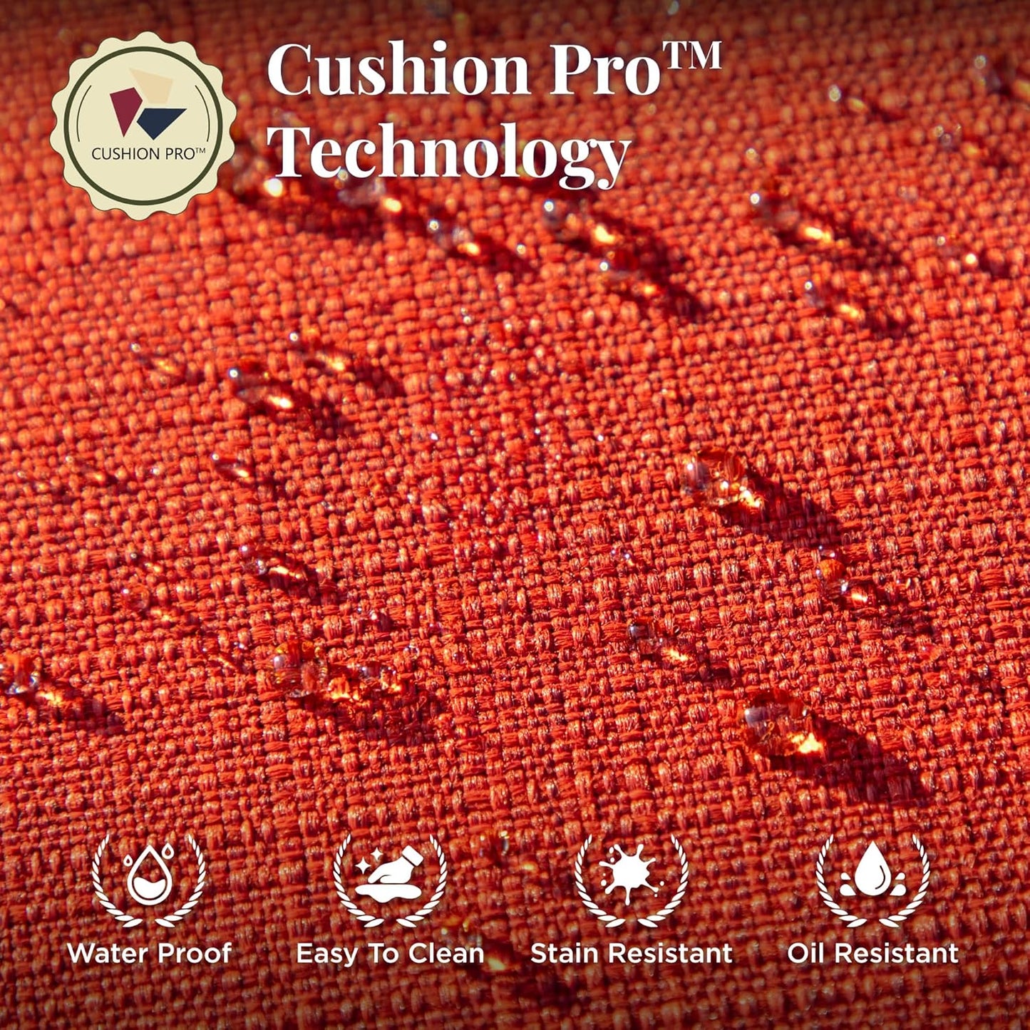 Patio Furniture Sofa, 3-Seat Patio Sofa Steel Frame Outdoor Sectional Couch with Deep Seating and 5.75” Cushions for Lawn Backyard Porch Deck, Red