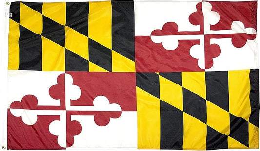 FlagSource Maryland Nylon State Flag, Made in the USA, 3x5'