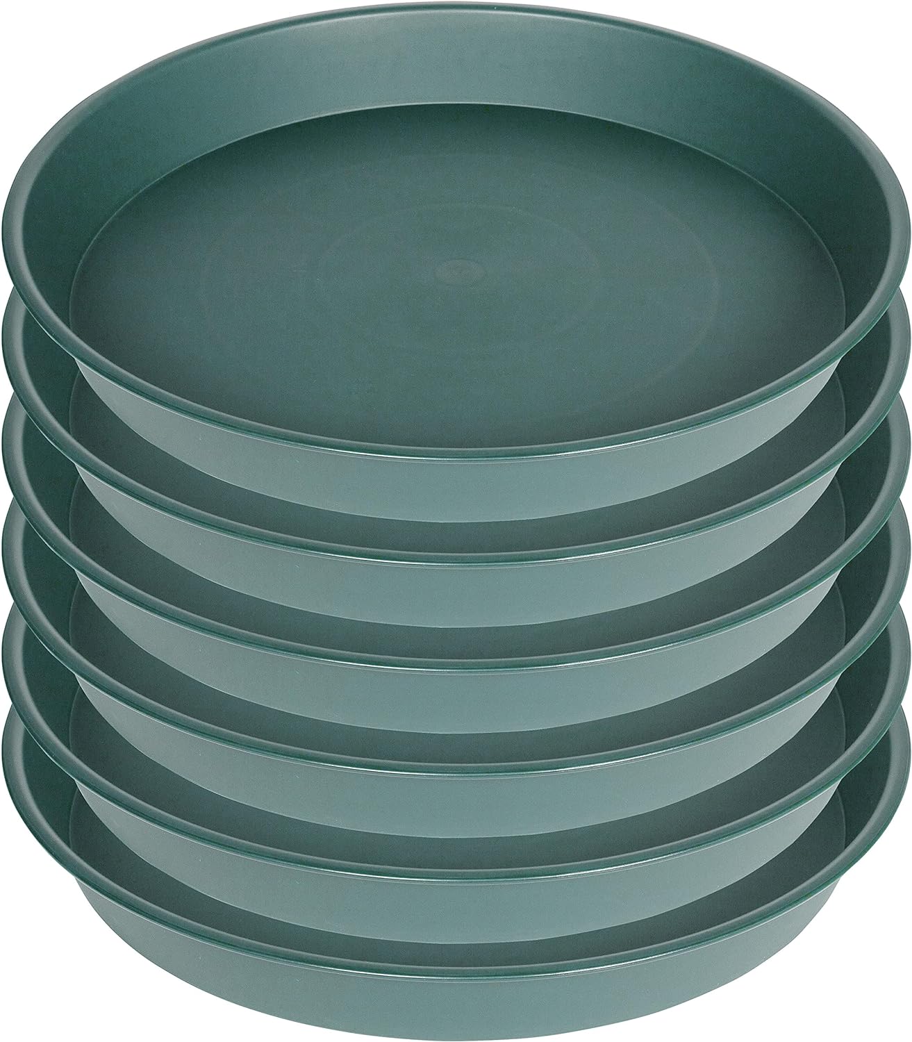6 Pack of 12 inch Plant Saucer Bird Bath Bowl, Heavy Duty Plastic Plant Saucer 12 inch Round, Durable Plant Tray for Pots, Plant Saucers for Indoors, Plant Trays for Planter (12", Green)