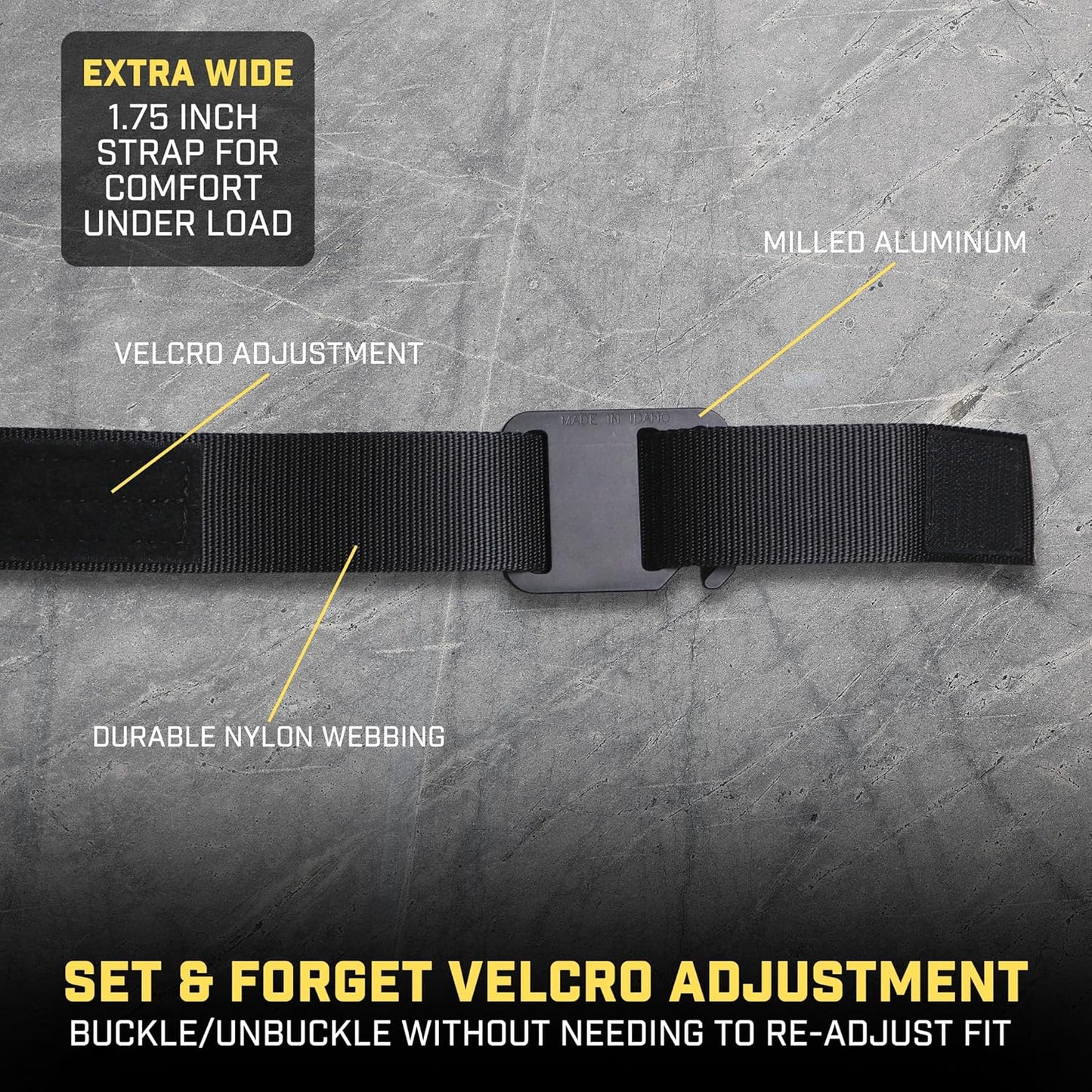 Modbelt | Modular EDC Tool Belt - 1.75 Inch Adjustable Black MIL-SPEC Nylon with Black Metal Buckle