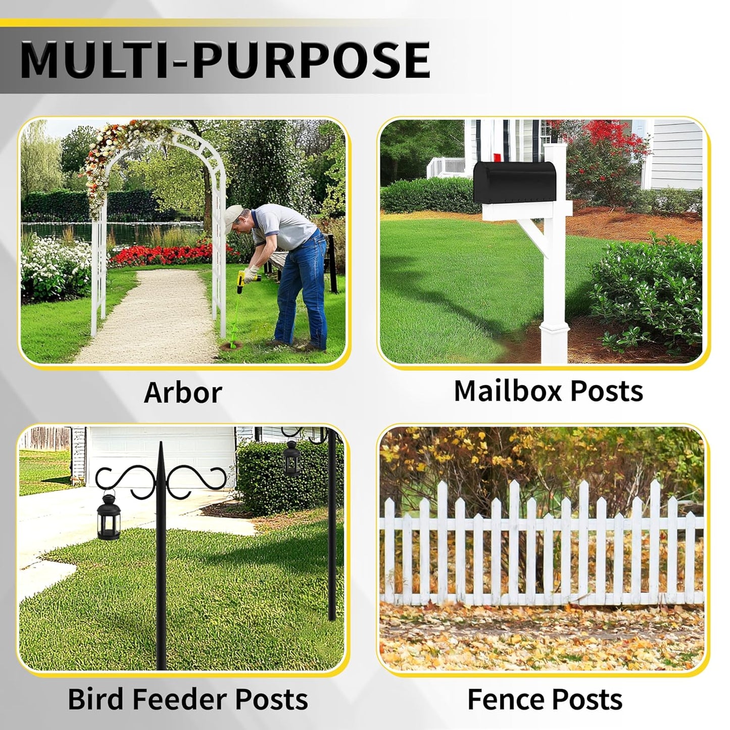 3x24-Inch Garden Auger Drill Bit for Planting and Post Hole Digging - Upgraded Spiral Design, Solid Shaft - Hex Driver Drill Compatible