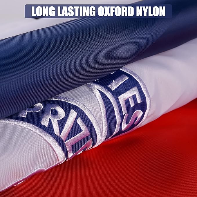 Iowa State Flag 4x6 Ft, Deluxe Full Embroidered Heavy Duty Nylon Durable IA Outside Flags, Indoor/Outdoor, Sewn Stripes and Brass Grommets