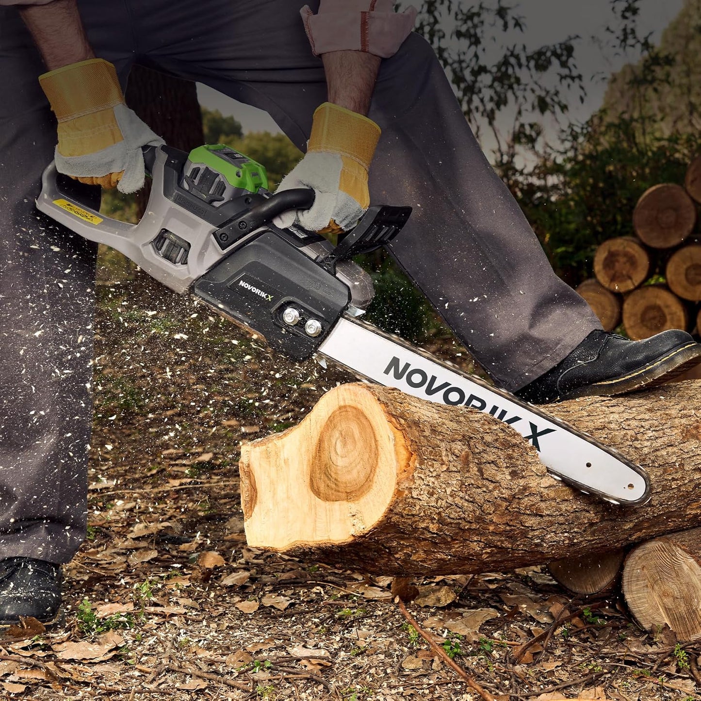 16" Chain Pitch: 3/8” Low Profile 57 Drive Links Replacement Chain For Electric Chainsaw Gas Chainsaw .050" Gauge