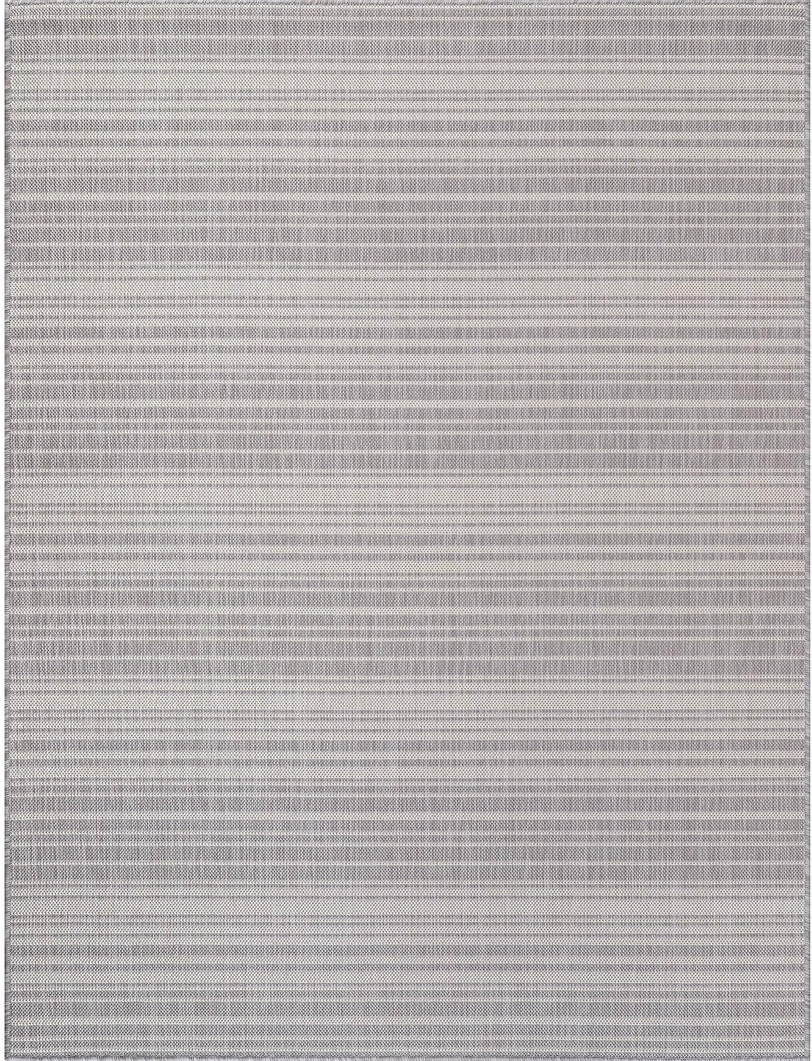 Stripe Outdoor Rug 8x10 Washable Outside Carpet for Indoor Patio Porch Waterproof Easy Cleaning Non Shedding Area Rugs Gray 8 x 10