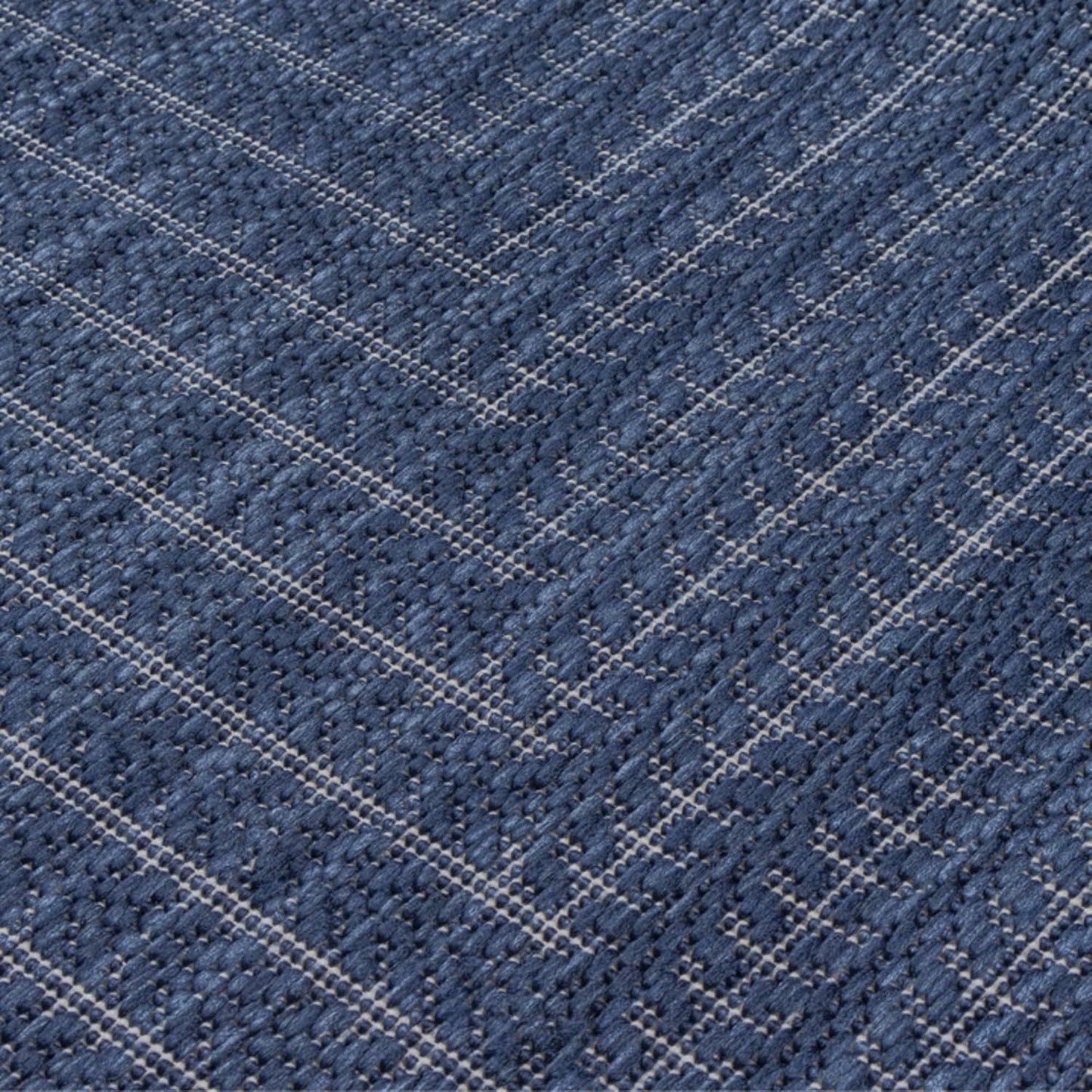 Adiva Rugs Outdoor Indoor Area Rug, Weather Resistant, Easy to Clean, Stain Resistant Floor Mat for Dining Room, Backyard, Deck, Patio (Navy Weiss, 2' x 3')