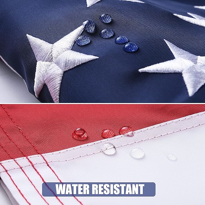 American Flag 3x5 Ft, USA US Flags Outdoor, Heavy Duty Durable, Embroidered Stars, Sewn Stripes and Brass Grommets