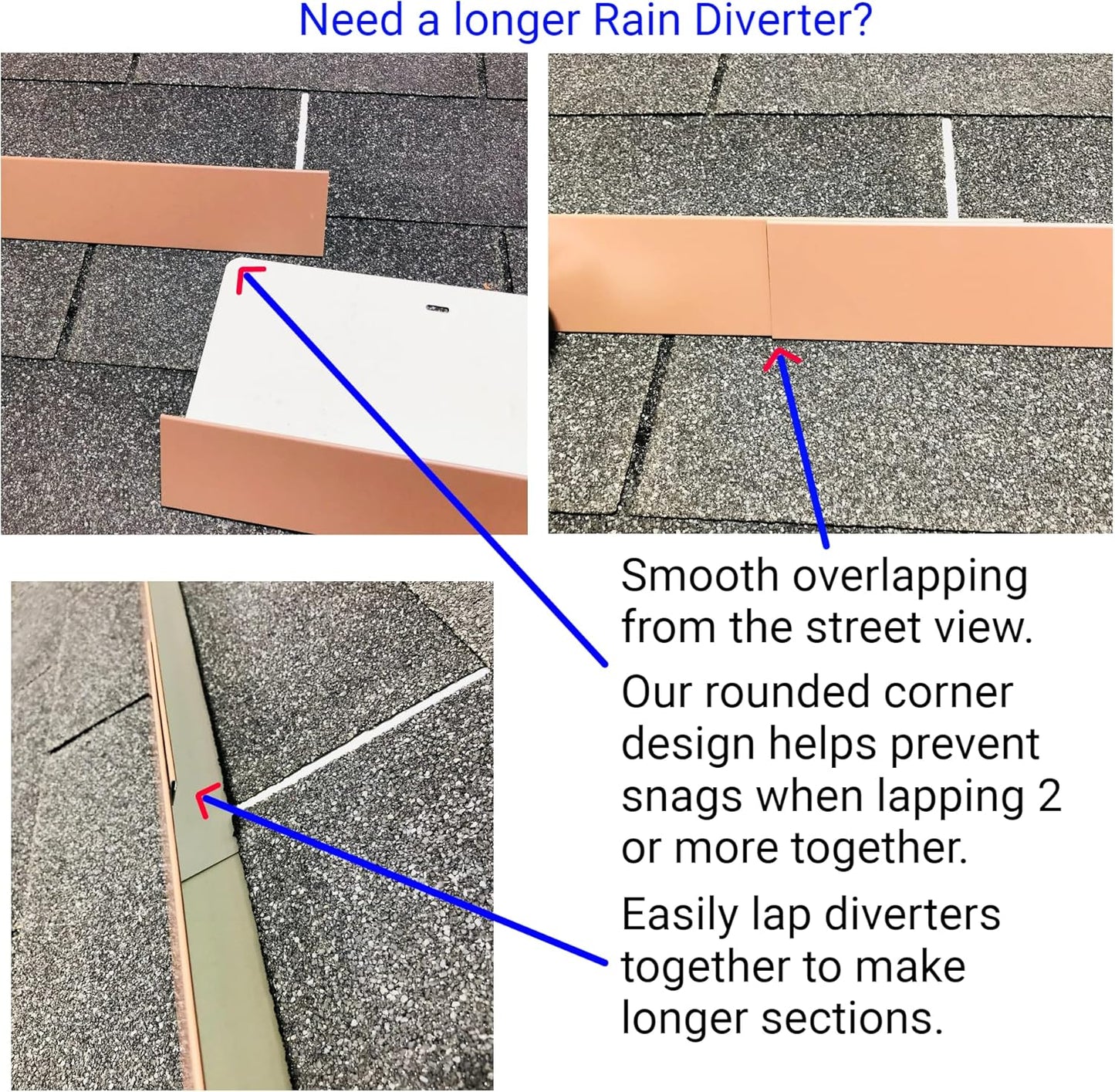 Eagle 1-26 Gauge 5 Foot Rain Diverter - Nails and Instructions Included (Mill Finish Aluminum, Copper, Galvanized, Stainless Steel & More) (3, Brown)