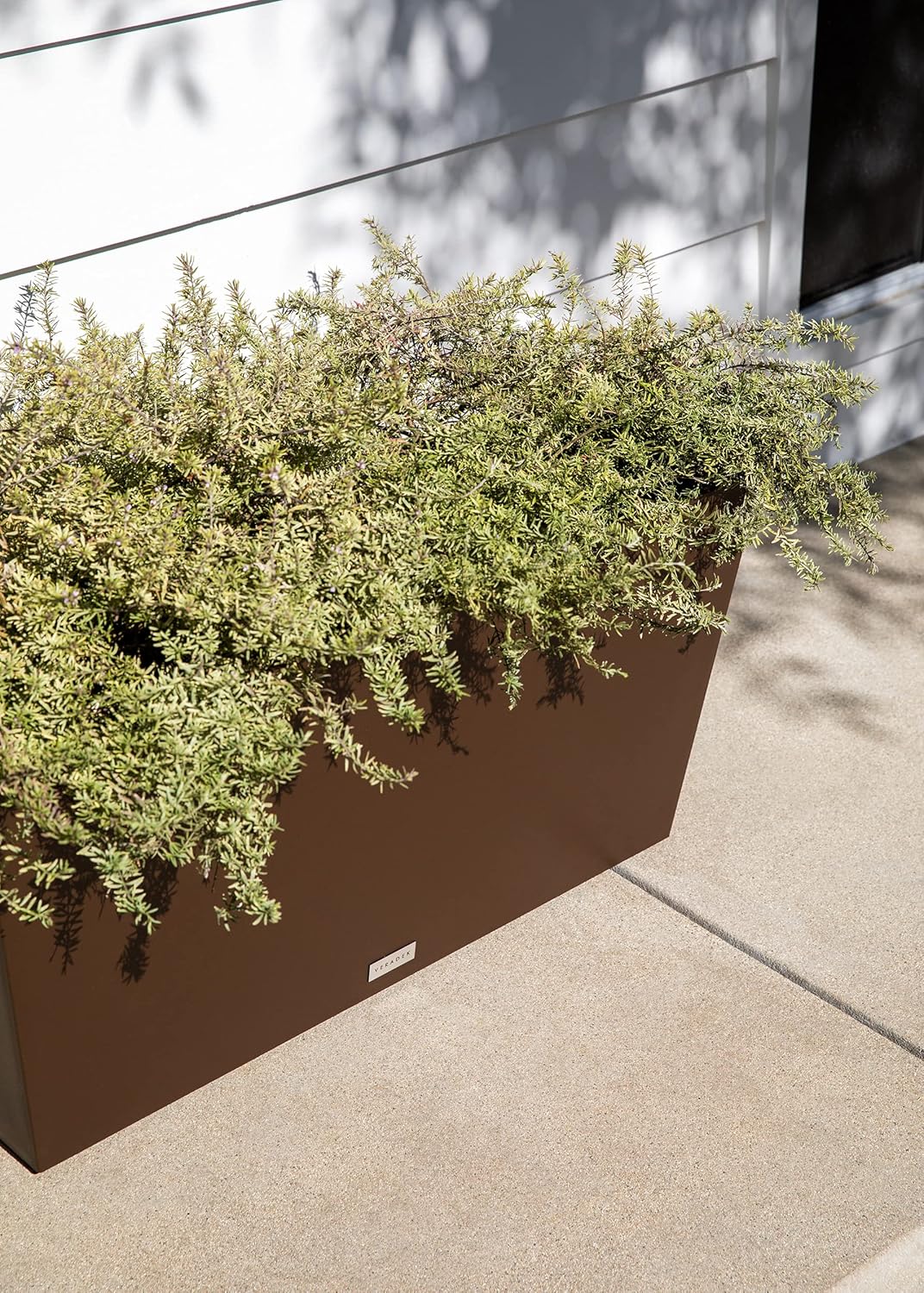 Veradek Pure Series Midori Trough Planter - Large Rectangular Planter for Indoor or Outdoor Deck/Porch | Durable All-Weather Use with Drainage Holes | Modern Decor for Shrubs, Flowers, Small Plants