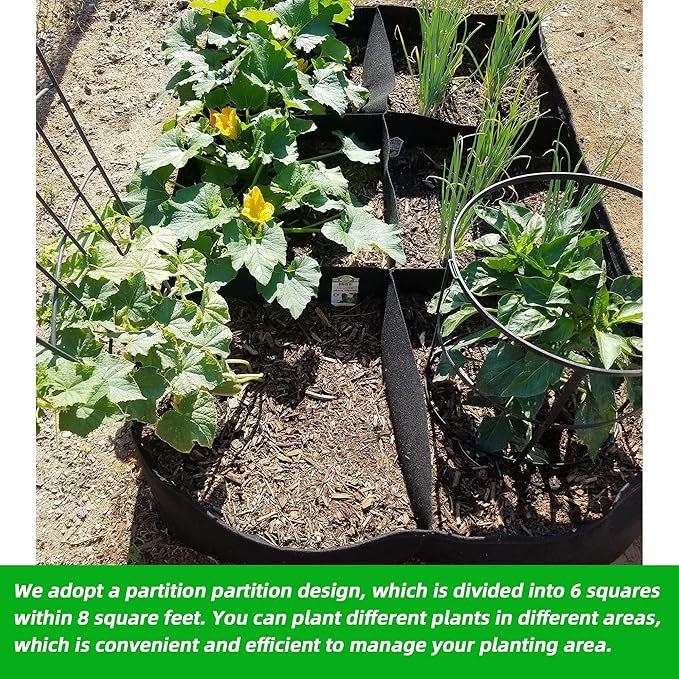 CJGQ Fabric Raised Garden Bed 4x2x1ft Garden Grow Bed Bags for Growing Herbs, Flowers and Vegetables 55 Gallon