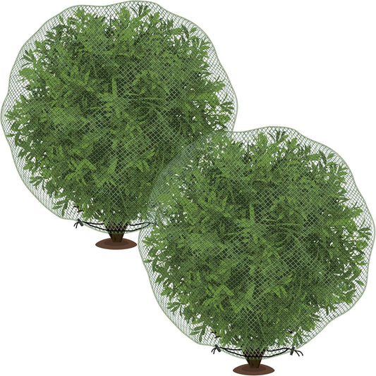 codree 2 Pcs Deer Netting for Shrubs- 7.8 x 7.8 Ft Deer Plant Netting Cover- Reusable Garden Plants Mesh Netting to Protect Undershrub Plant from Deer, Birds and Other Animals