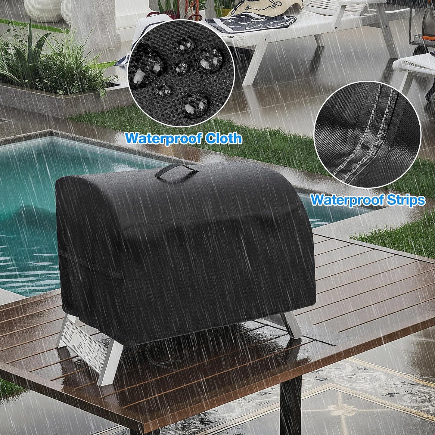 Grill Cover for Char Broil Grill2Go X200 Portable Propane Gas Grill,Waterproof Small Table Top BBQ Grill Cover,Heavy Duty 600D Outdoor Tabletop Grill Cover