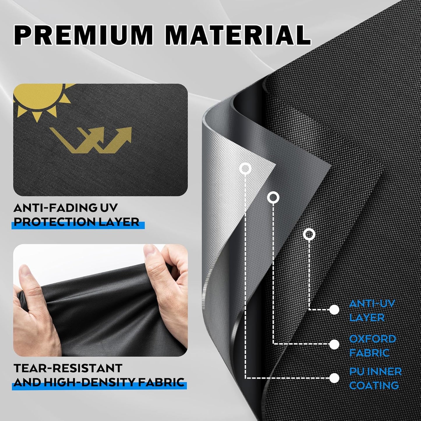 Grill Cover for Traeger Woodridge Elite Pellet Grill TFC97XLH, Outdoor Griddle Cover for Traeger Elite/Pro Pellet Smoker Grill, Waterproof BBQ Grill Cover for All Weather