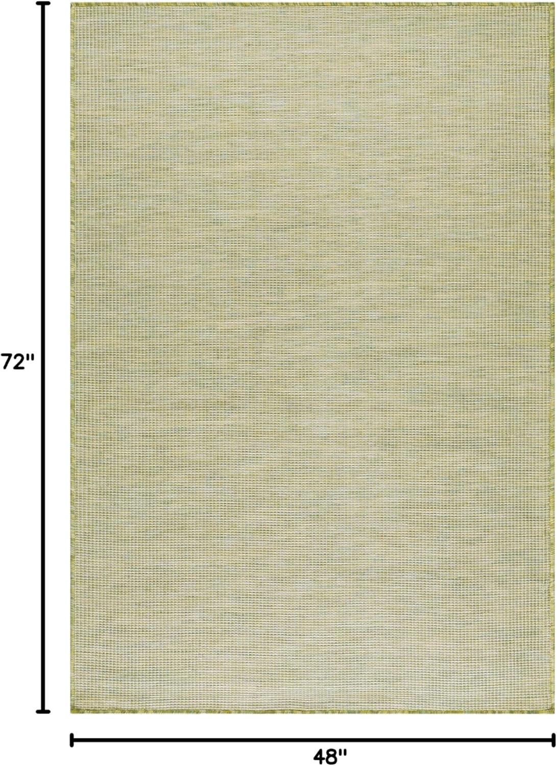 Nourison Home Positano Indoor/Outdoor Green 4' x 6' Area Rug, Easy Cleaning, Non Shedding, Bed Room, Living Room, Dining Room, Backyard, Deck, Patio (4x6)