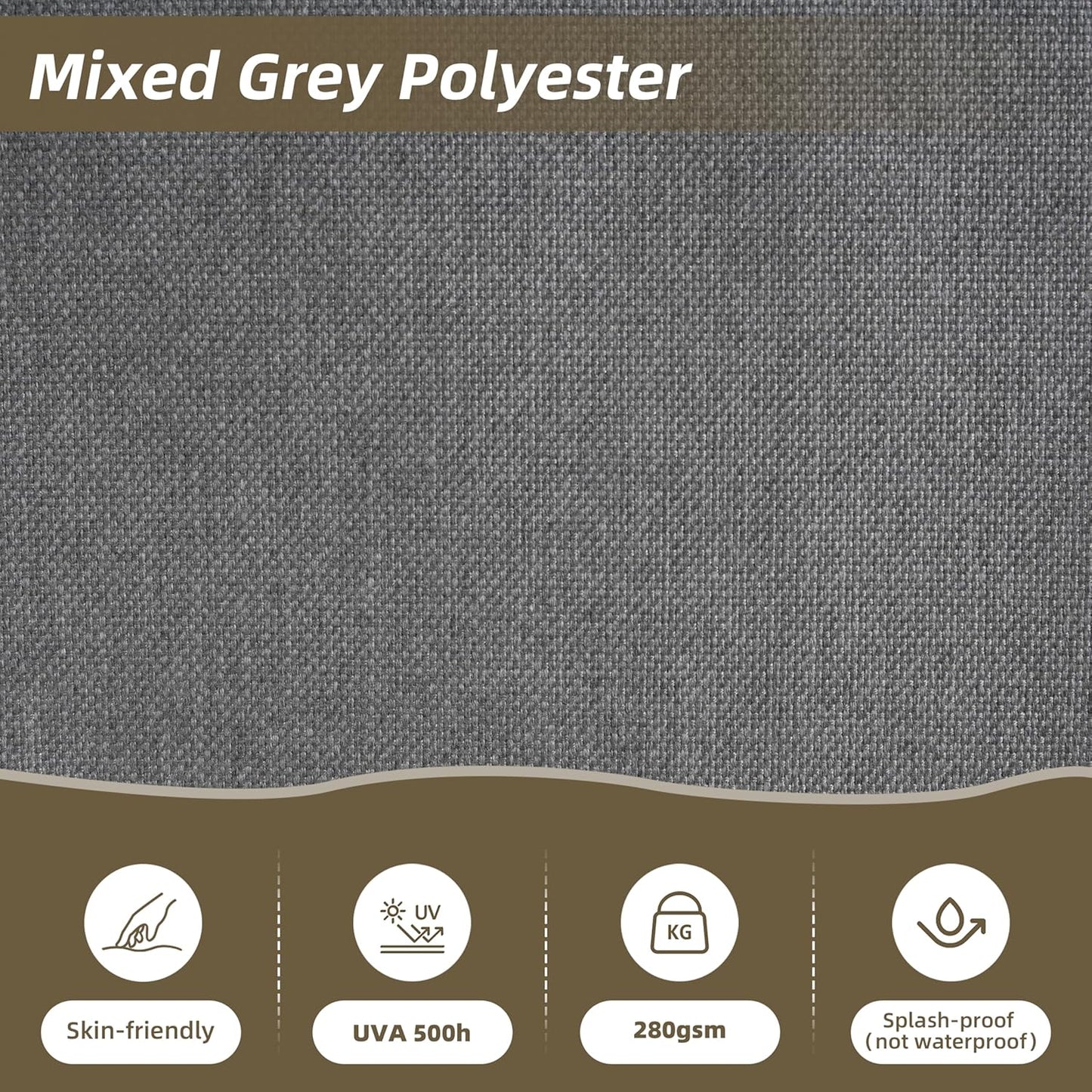 Outdoor V-Shaped 4-Piece Alum Patio Sofa Set, L-Shaped Conversation Set with Coffee Table, Aluminum Frame, Faux Wood, Outdoor Sectional Sofa Set for Garden