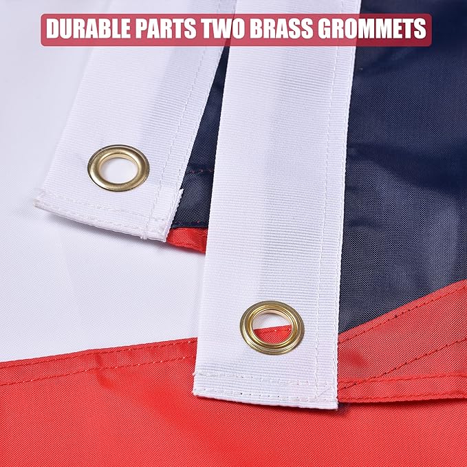 Ohio State Flag 4x6 Ft, Deluxe Embroidered Heavy Duty Polyester Durable OH Outside Flags, Indoor/Outdoor, Sewn Stripes and Brass Grommets