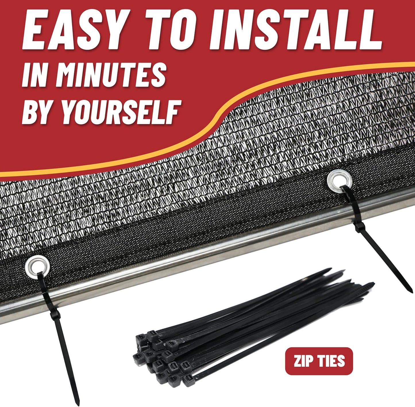 ShadeMart 50% Shade Cloth for Plant, Black 2FT x 100FT Custom Size Outdoor Shade Tarp, Shade Cover with Upgrade Grommets and Zip Ties, Netting Sunblock Net for Vegetables Flower Garden Greenhouse