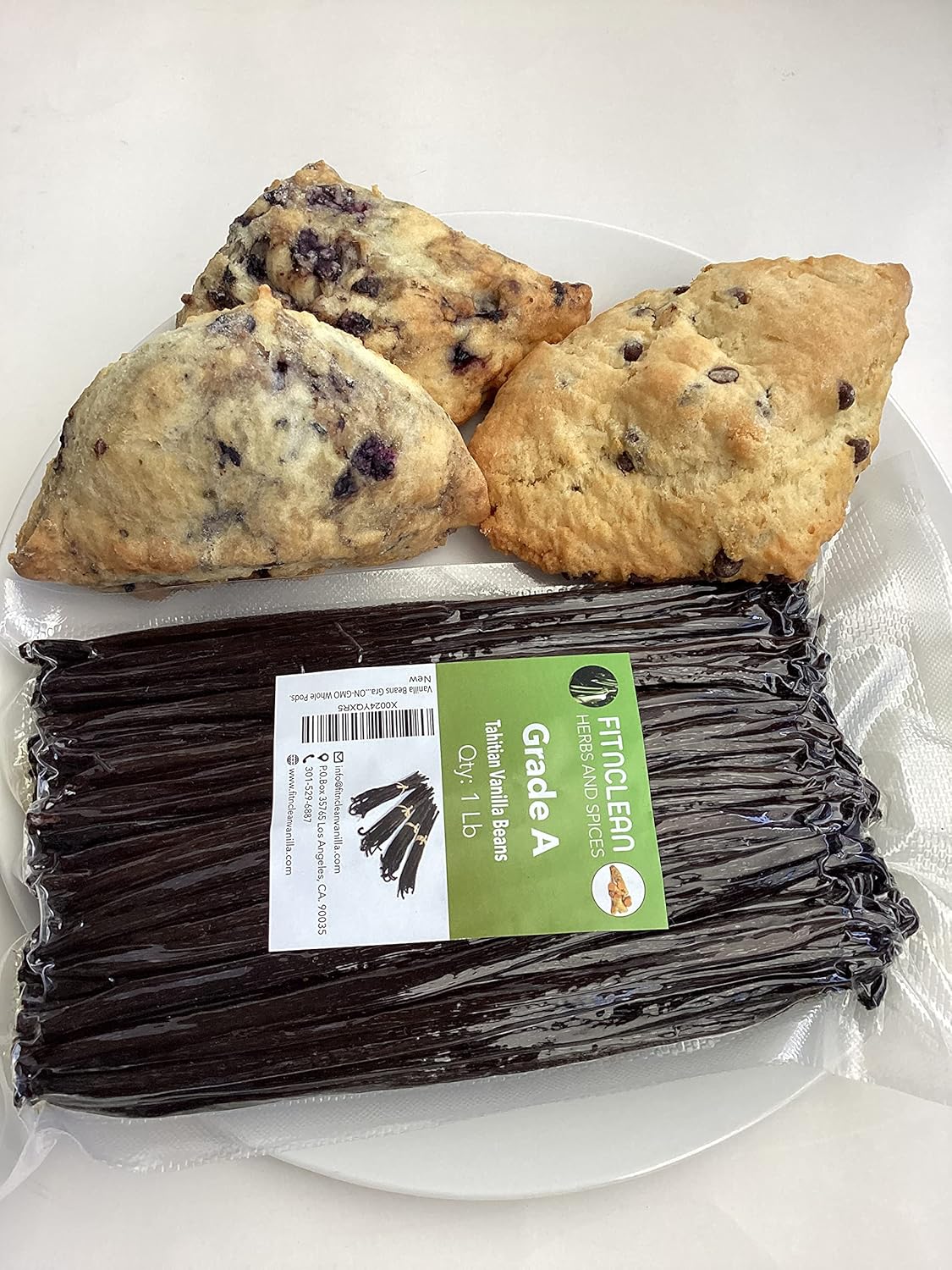 16oz Tahitian Vanilla Beans Grade A. 6"-7" Bulk for Extract, Cooking and Baking by FITNCLEAN VANILLA| 1Lb Fresh Gourment Natural NON-GMO Whole Pods