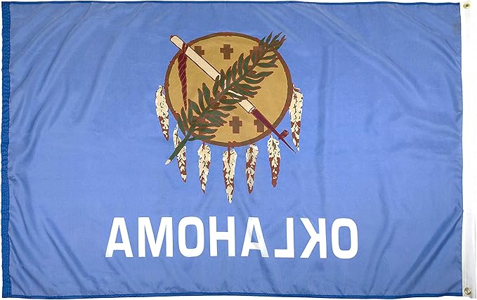FlagSource Oklahoma Nylon State Flag, Made in USA, 4x6'