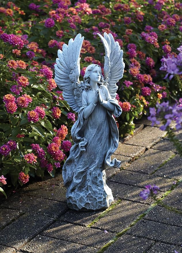 Joseph's Studio by Roman - Collection, 21" H Praying Angel W/Wings, Made from Resin, High Level of Craftsmanship and Attention to Detail, Durable and Long Lasting