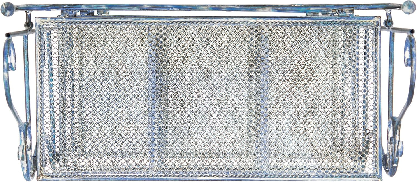 SAFAVIEH Outdoor Collection Torus Antique Blue 3-Tier Shelf (Fully Assembled)