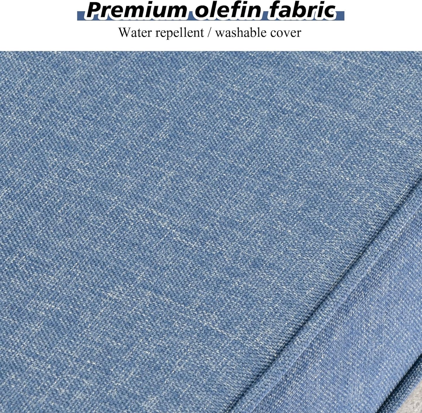 HOOOWOOO 12 Piece Modular Patio Outdoor Sectional Furniture Sofa Set,Wicker Conversation Set,Out Door Couch Set with Wide Arm for Outside All Weather(Denim Blue)