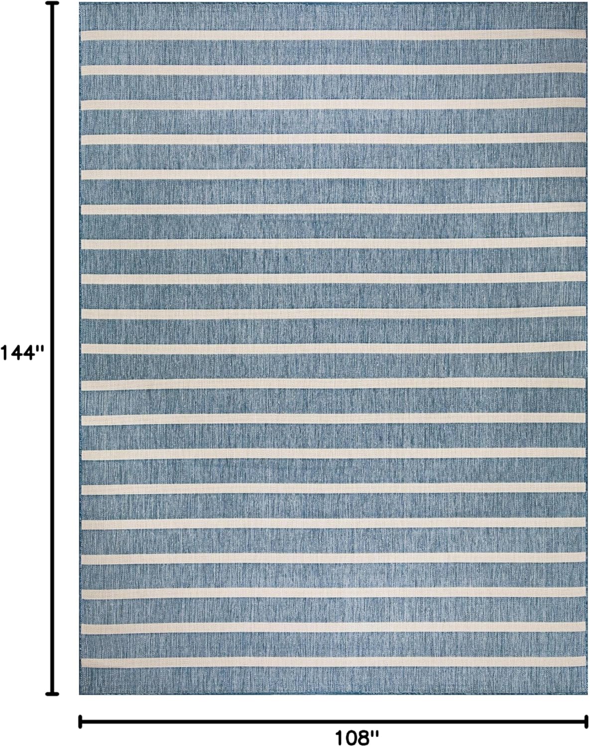 Nourison Home Positano Indoor/Outdoor Navy Ivory 9' x 12' Area Rug, Easy Cleaning, Non Shedding, Bed Room, Living Room, Dining Room, Backyard, Deck, Patio (9x12)