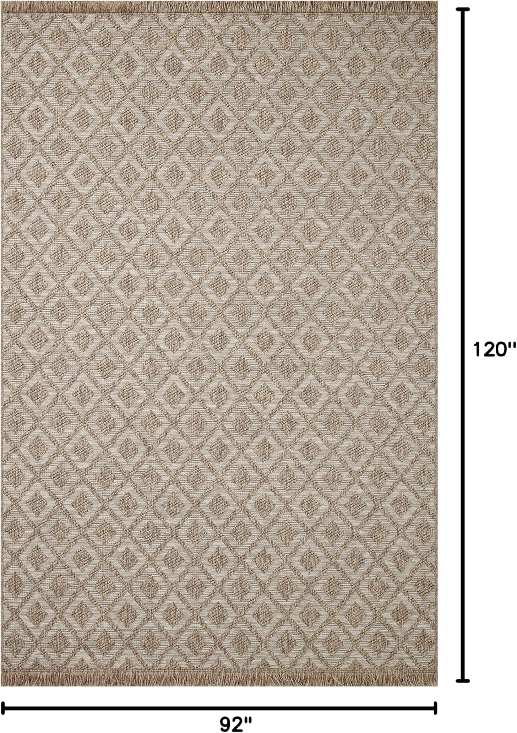 Loloi Dawn Collection Indoor/Outdoor DAW-07 Light Brown 7'-8" x 10' Area Rug
