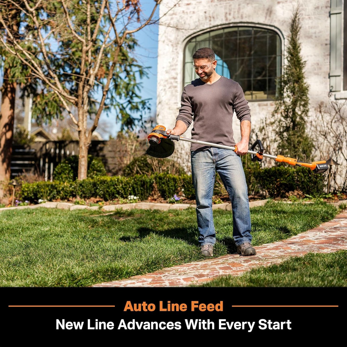 LawnMaster CLGT2412S 24V 12" Cordless String Trimmer 2.0AH Battery & Charger Included