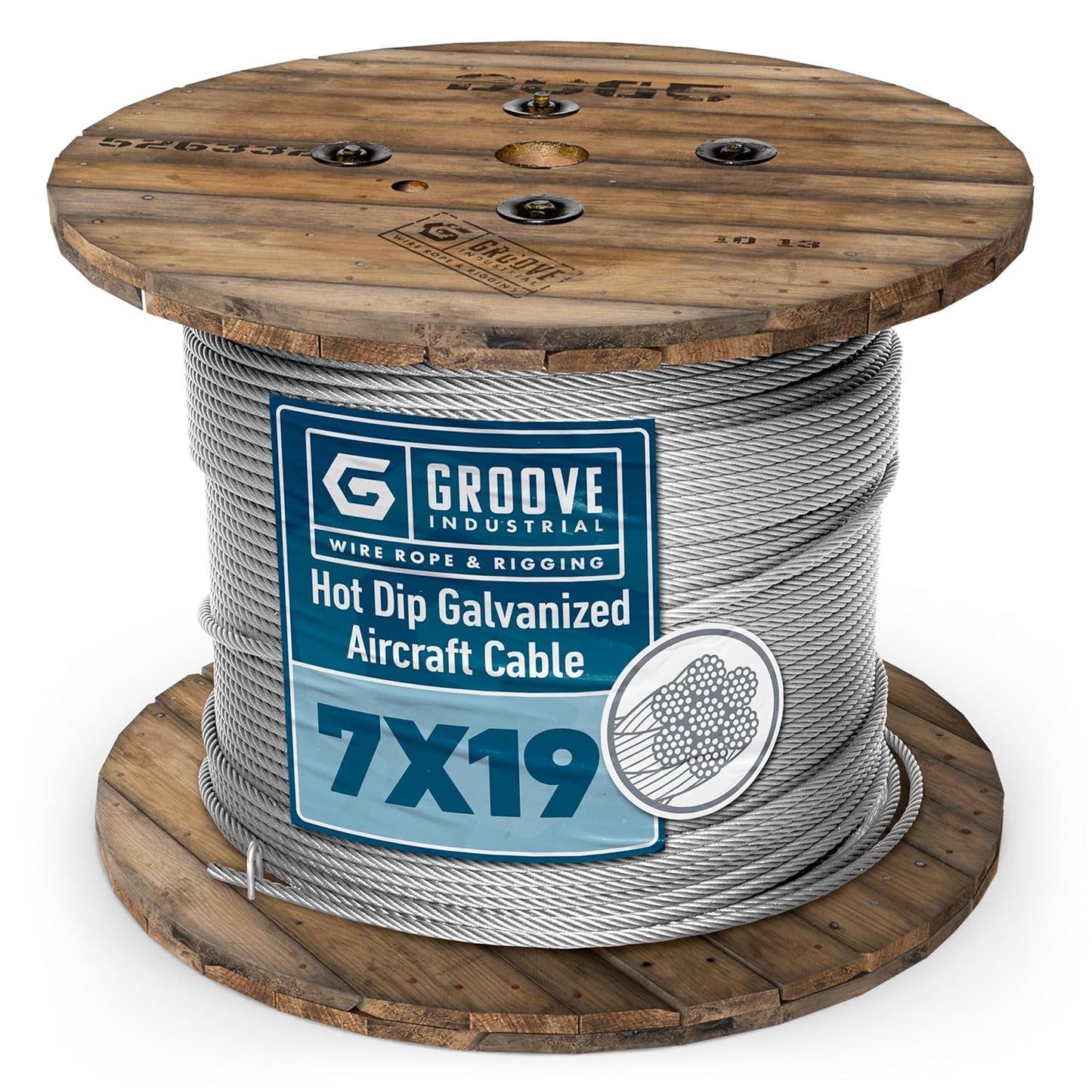 3/8’’ 7x19 Hot Dip Galvanized Aircraft Cable – Steel Wire Rope - 600 Feet