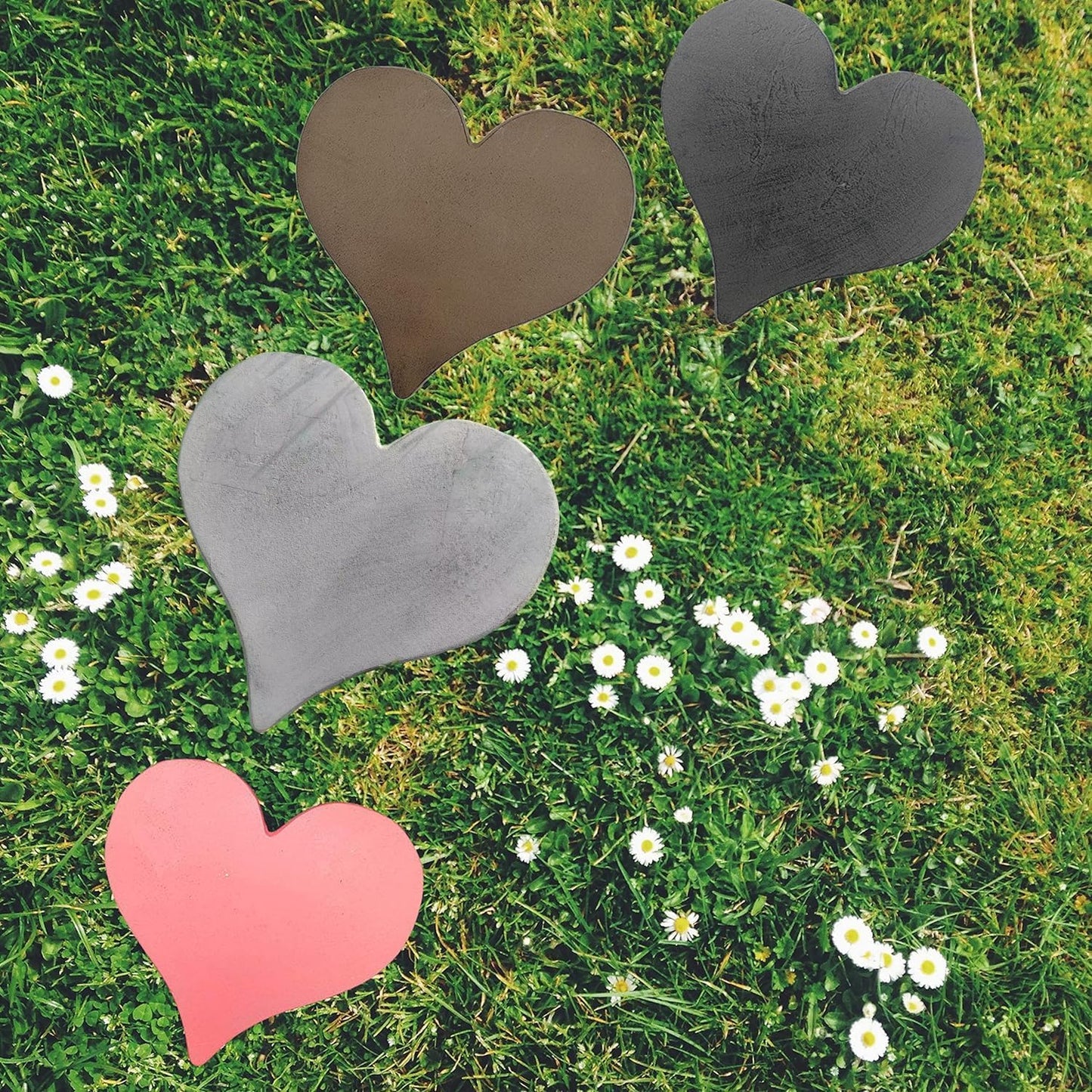 Comfy Hour Rustic Style Collection Cast Iron Garden Stepping Stone - Heart