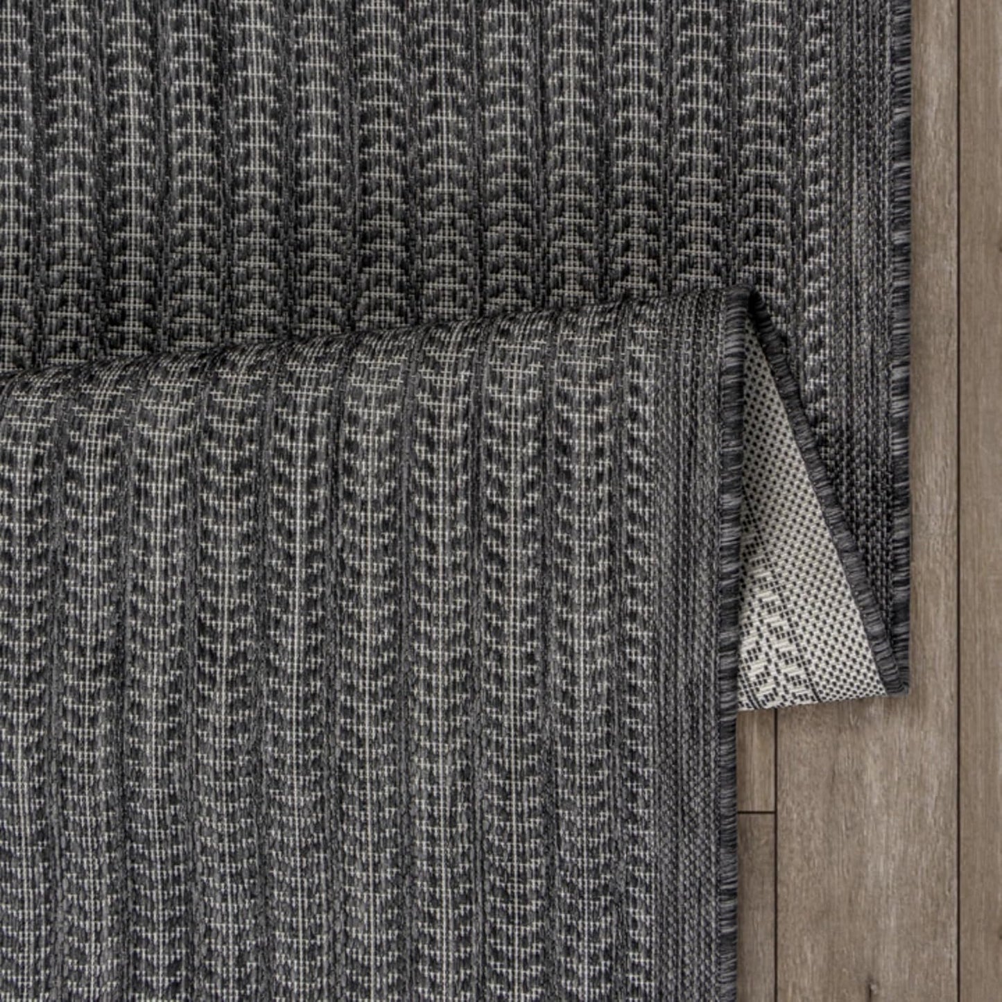 Adiva Rugs Outdoor Indoor Area Rug, Weather Resistant, Easy to Clean, Stain Resistant Floor Mat for Dining Room, Backyard, Deck, Patio (Pebble Weiss, 5' x 7')