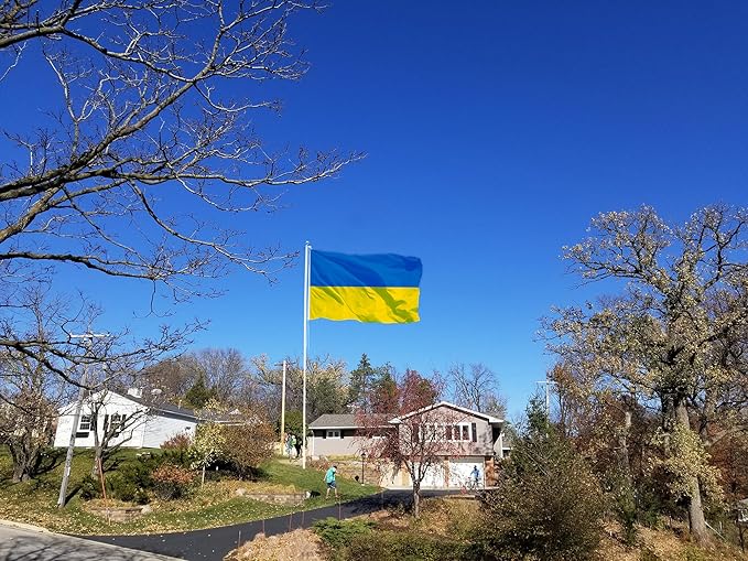 Ukraine Extra Large Flag 8x12FT Giant Ukrainian National Polyester Flag With 3 Grommets For Patriotic Ukrainian Themed Festival Events Party Decoration (Ukraine, 8x12FT)