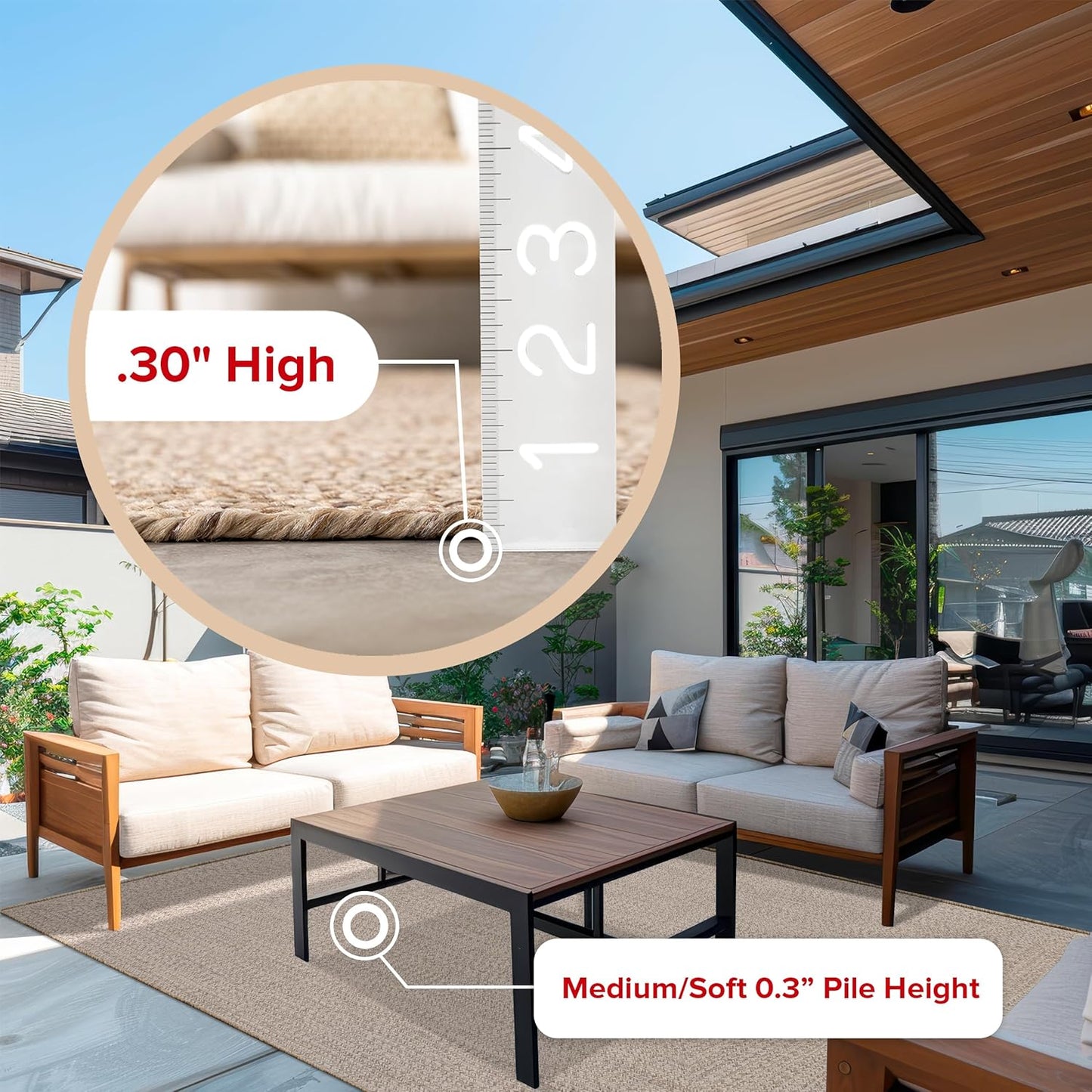 nuLOOM 4' Round Solid Hand Braided Indoor/Outdoor Area Rug, Pet-Friendly, High Traffic, Weather Resistant, for Patio, Balcony, Bedroom, Living, Dining Room, Wynn Tan