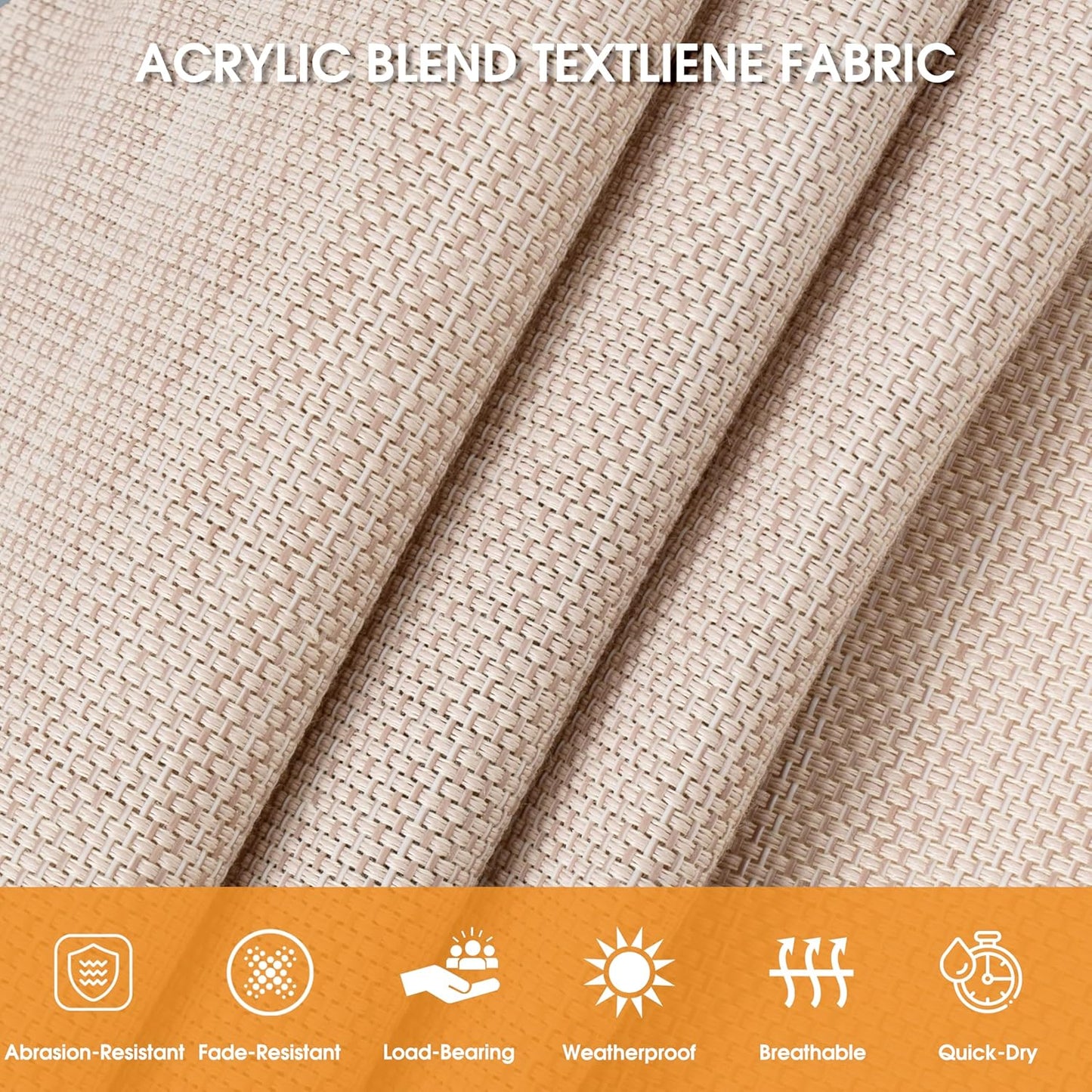 Lazy Daze Hammocks 11 FT Double Outside Hammock Quick Dry Olefin Fabric Hammock with Spreader Bar & Side Pocket for Outdoor Poolside Backyard 450 lbs Capacity, Beige