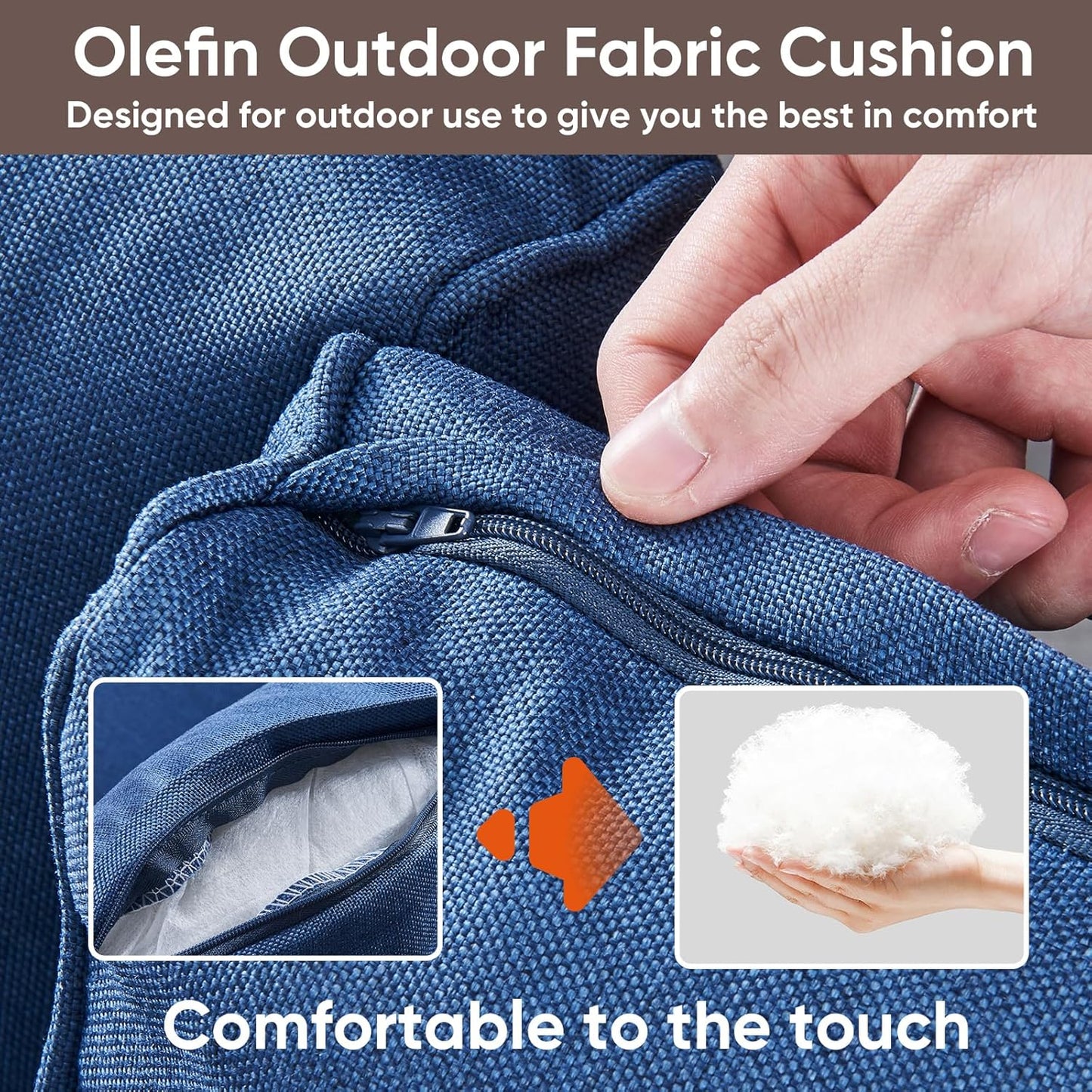 HUMMUH Patio Furniture Set with Fire Pit,Outdoor Modular Sectional Couch Loveseat Chairs with Table,All Weather PE Wicker Patio Conversation Sets for Deck Porch Backyard