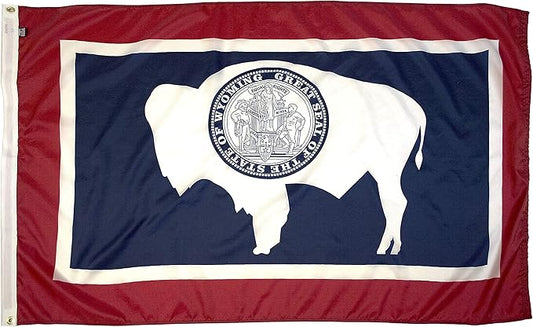 FlagSource Wyoming Nylon State Flag, Made in USA, 4x6'