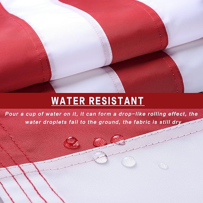 American Flag 6x10 Outside, US Flags for Outdoor Indoor, Heavy Duty Durable, Deluxe Embroidered Stars, Brass Grommets, Sewn Stripes, Vivid Color, Fade Resistant and waterproof