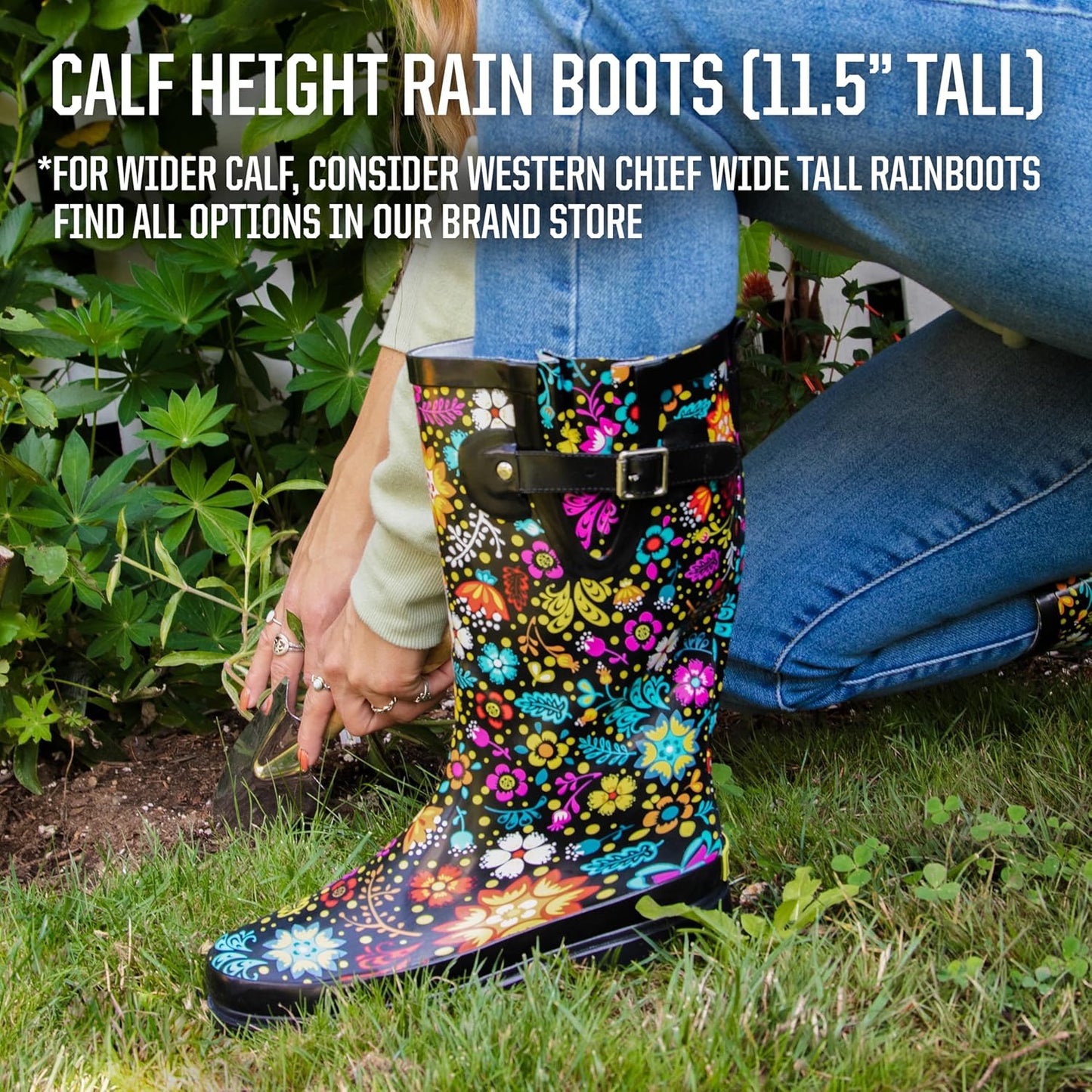 Western Chief Women's Tall Waterproof Rain Boot Outdoor Garden Shoes