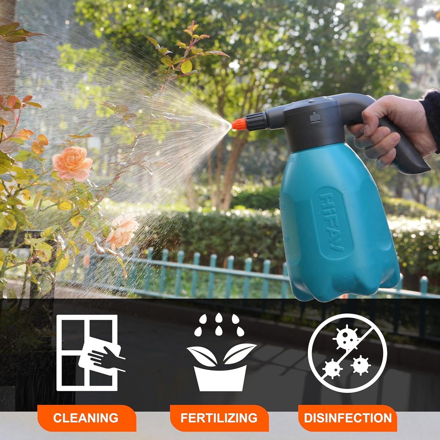 ES2-PRO Electric Spray Bottle 2L/0.5Gallon, Rechargeable Battery Powered Sprayer Spray 60 Bottles On a Single Charge, Automatic Plant Mister，Pump Sprayer,Indoor Watering Can for Plants