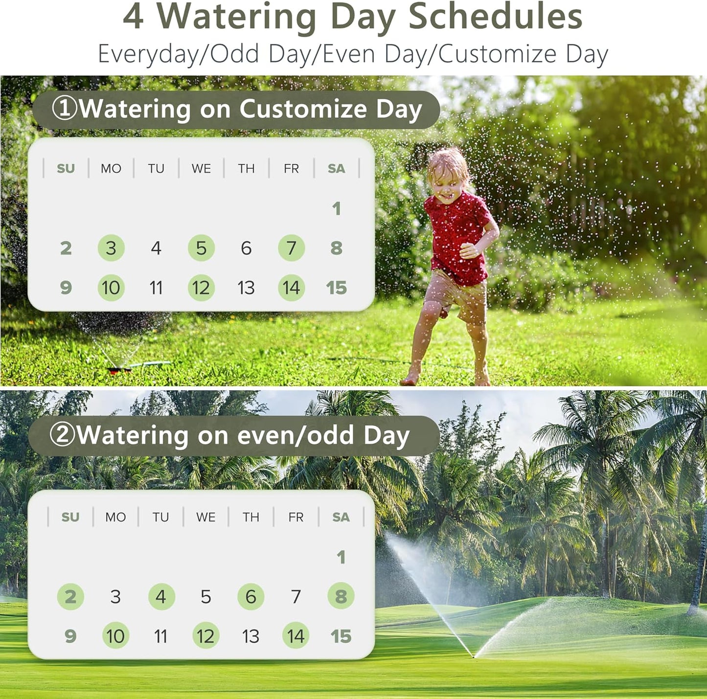 Diivoo WiFi Sprinkler Timer 3 Zone, Smart Water Hose Timer Compatible with Alexa and Google, Remote Control Irrigation, Automatic Manual Watering, Rain Delay, for Garden, Yards and Lawns (2.4Ghz Only)
