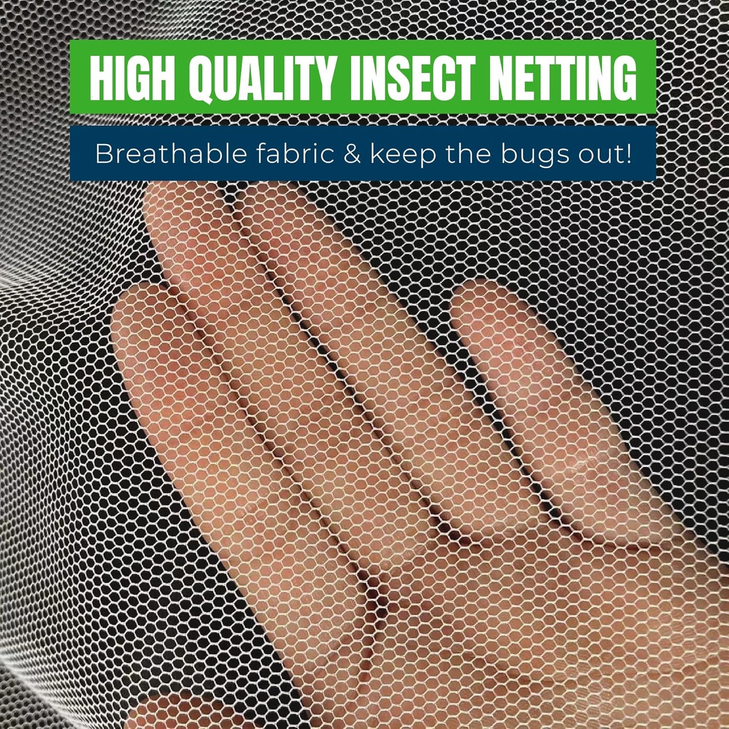 MEKKAPRO XL Garden Protection Netting, 10ft x 20ft Mesh, Insect & Bird Netting for Fruits, Vegetables & Plants