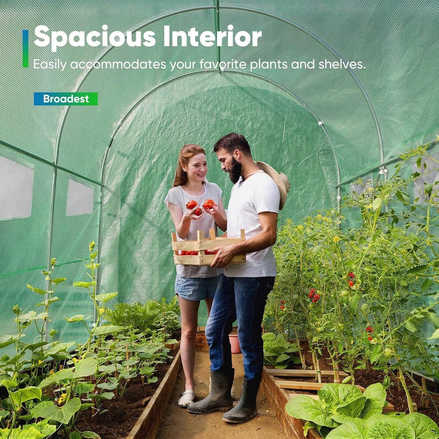 Quictent Premium Greenhouse for Outdoors, 10x6.6x6.6FT Upgraded Portable Walk-in Heavy Duty Frame Large Garden Plant Hot Outside Hoop House, 6 Ventilated Screen Window and Zipper Screen Door, Green