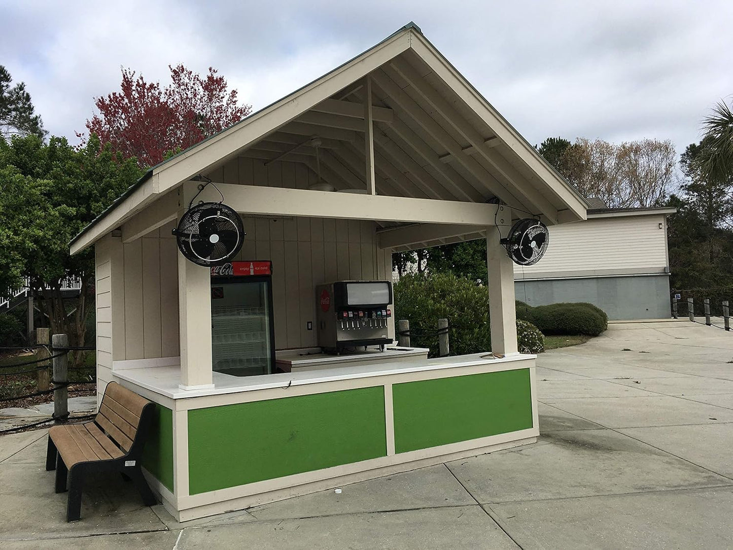 Misting Fan Kit with 2 Black Fan 20”, Mid Pressure Pump, Misting Rings, Nozzles, Nylon tubing, Filtration system & Manual, Connects to Any Outdoor Fans, Mister System for Lawn Patio Garden