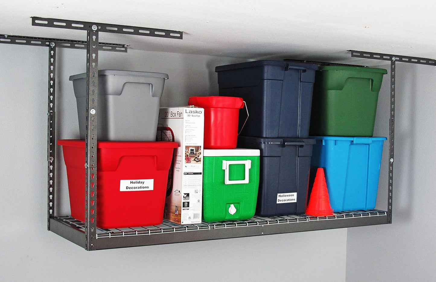 MonsterRAX - 2x6 Overhead Storage Rack (Hammertone, 18"-33" Ceiling Drop Down)