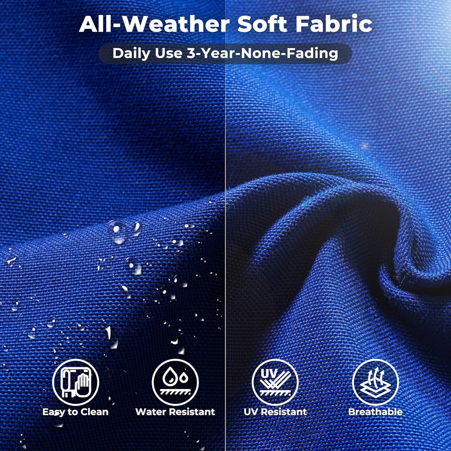 ovios 16 Pieces Patio Furniture Set, Outdoor Wicker Sectional Sofa with 54" Fire Pit Table Swivel Chairs, Modern Modular Deep Seat Rattan Couch Conversation Sets, Navy Blue