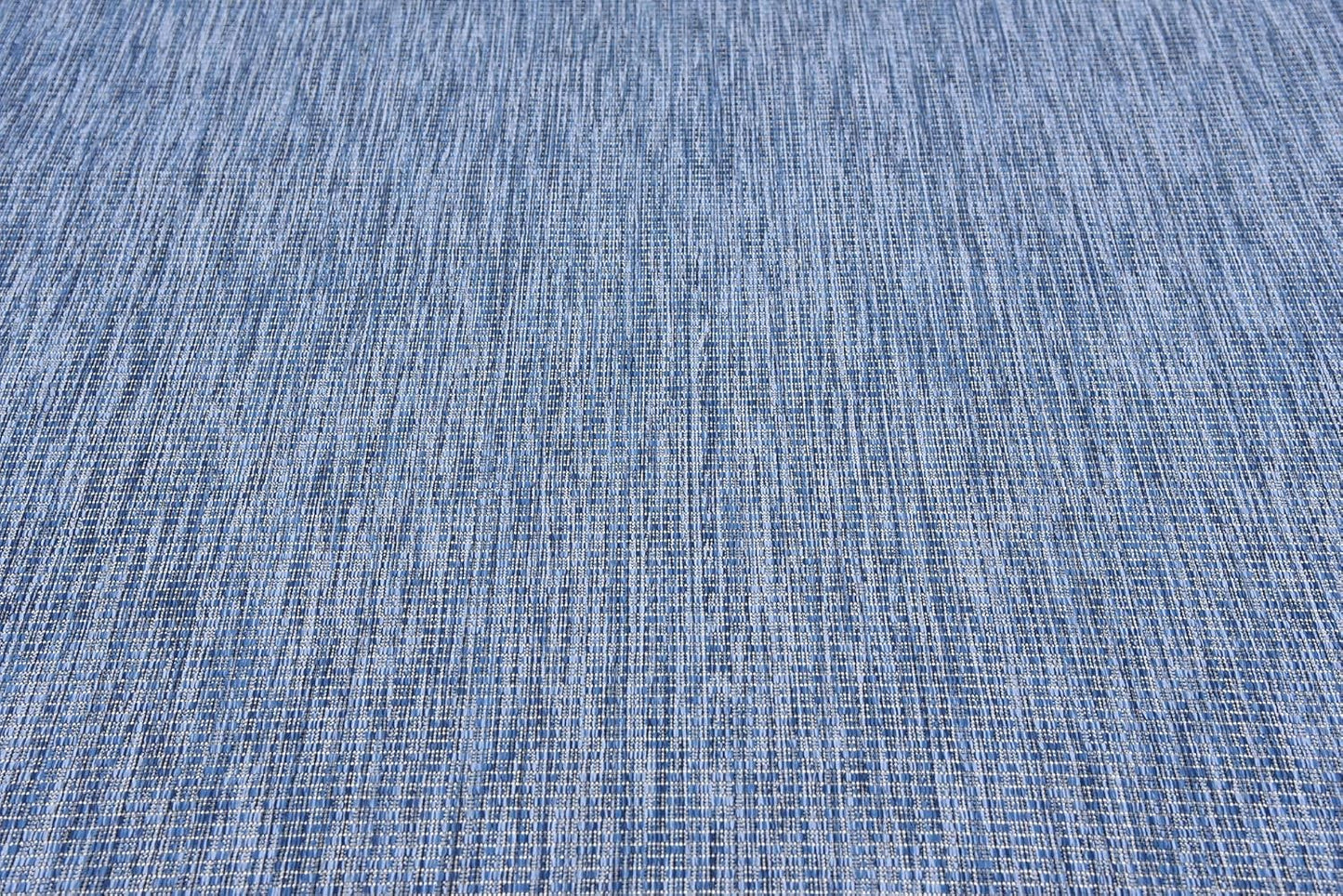 Unique Loom Collection Casual Transitional Solid Heathered Indoor/Outdoor Flatweave Area Rug (8' x 11' 4" Rectangle, Blue/Navy Blue)