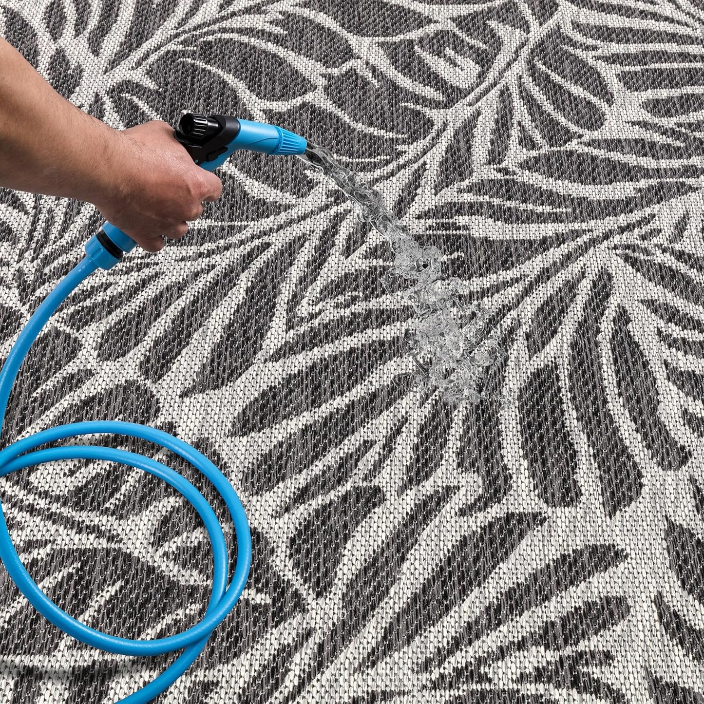 Keen Home Design Terrace Outdoor Area Rug - 10x14 Washable Indoor/Outdoor Rug for Patio, Kitchen, Balcony, Beach, Garden, Deck and Porch, Size: 10'x14'