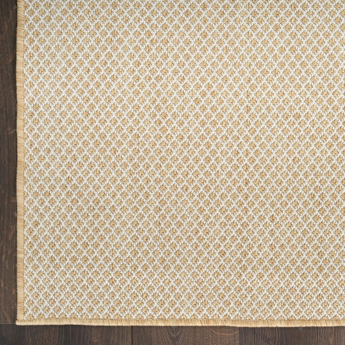 Nourison Home Courtyard Natural 6' x 9' Area Rug - Easy Clean, Non Shedding, Bed Room, Living Room, Dining Room, Kitchen (6' x 9')